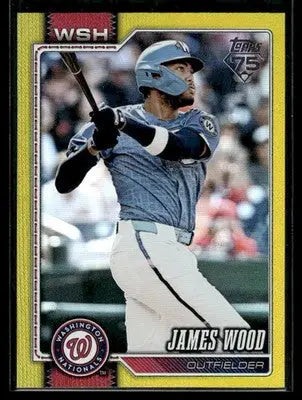 2026 Topps James Wood #349 Yellow Rainbow Foil SN #/399 Washington Nationals