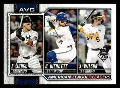 2026 Topps Judge/Bichette/Wilson #204 Batting Avg Leaders American League - Baseball Card Single