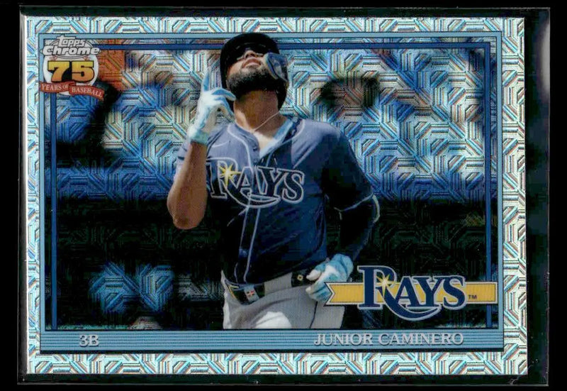 2026 Topps Junior Caminero #91C-2 1991 Topps 35th Anniv Chrome Tampa Bay Rays - Baseball Card Single