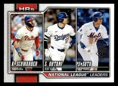 2026 Topps Kyle Schwarber/Shohei Ohtani/Juan Soto #84 HR Leaders NL - Baseball Card Single