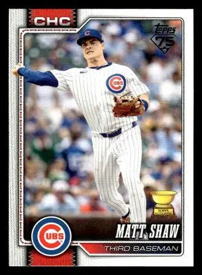 2026 Topps Matt Shaw #27 Chicago Cubs - Baseball Card Single