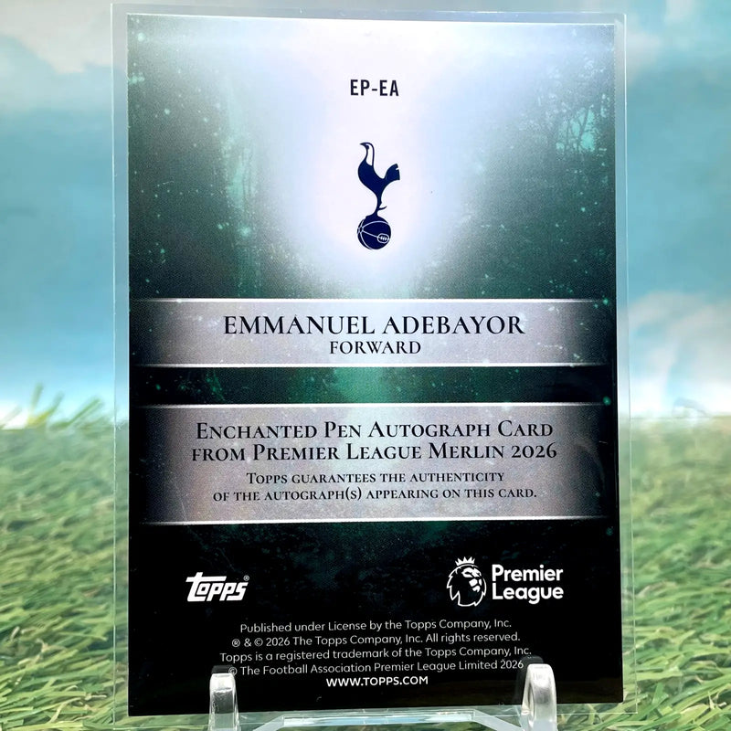 2026 Topps Merlin EPL Emmanuel Adebayor Enchanted Pen Auto Spurs EP-EA