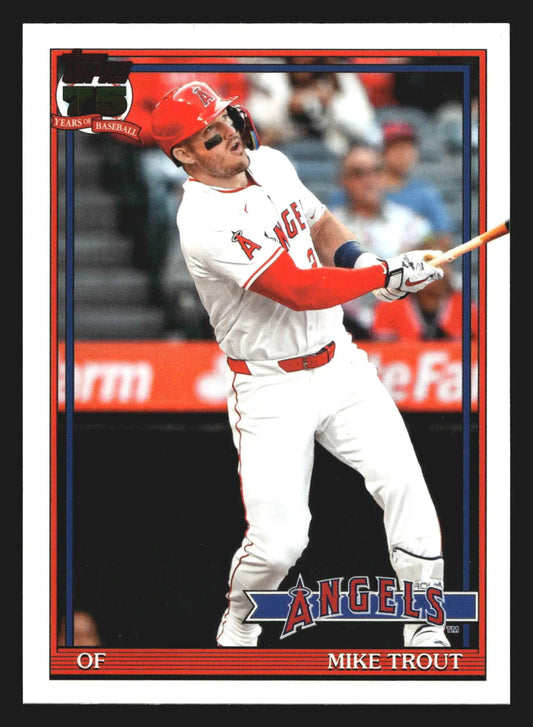 2026 Topps Mike Trout #T91-1 1991 Topps 35th Anniversary Angels - Baseball Card Single