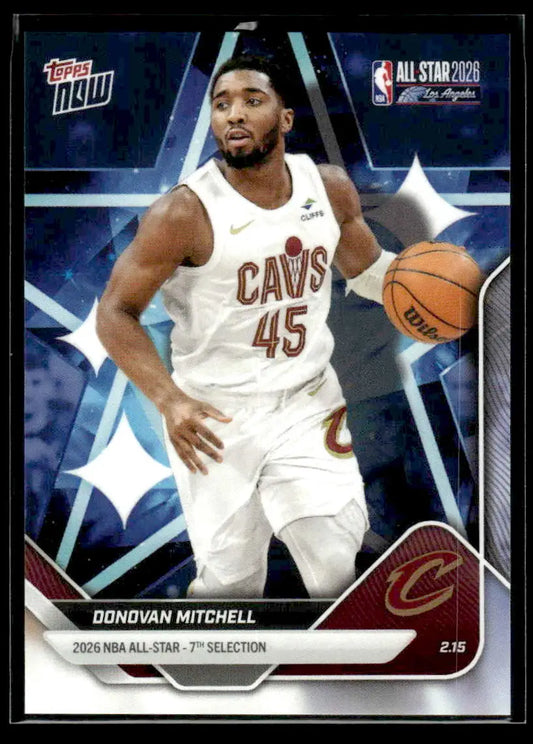 2026 Topps Now All-Star Game Donovan Mitchell #AS10 PR 4967 Cleveland Cavaliers - Basketball Card Single
