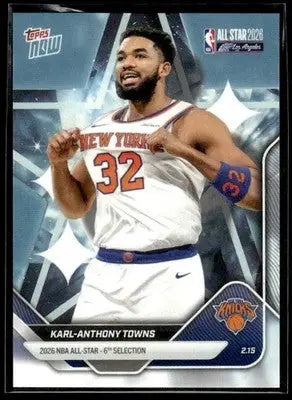 2026 Topps Now All-Star Game Karl-Anthony Towns #AS14 PR 4967 New York Knicks - Basketball Card Single