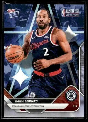 2026 Topps Now All-Star Game Kawhi Leonard #AS19 PR 4967 Los Angeles Clippers - Basketball Card Single