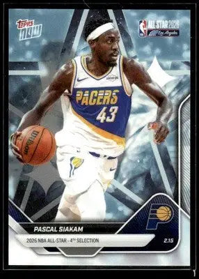 2026 Topps Now All-Star Game Pascal Siakam #AS23 PR 4967 Indiana Pacers - Basketball Card Single