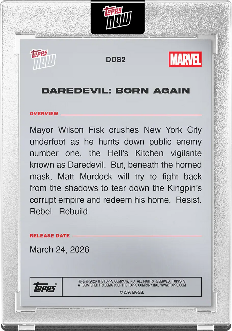 2026 Topps Now Daredevil: Born Again Season 2 DDS2 PR: 8482 - Non-Sports Card Single
