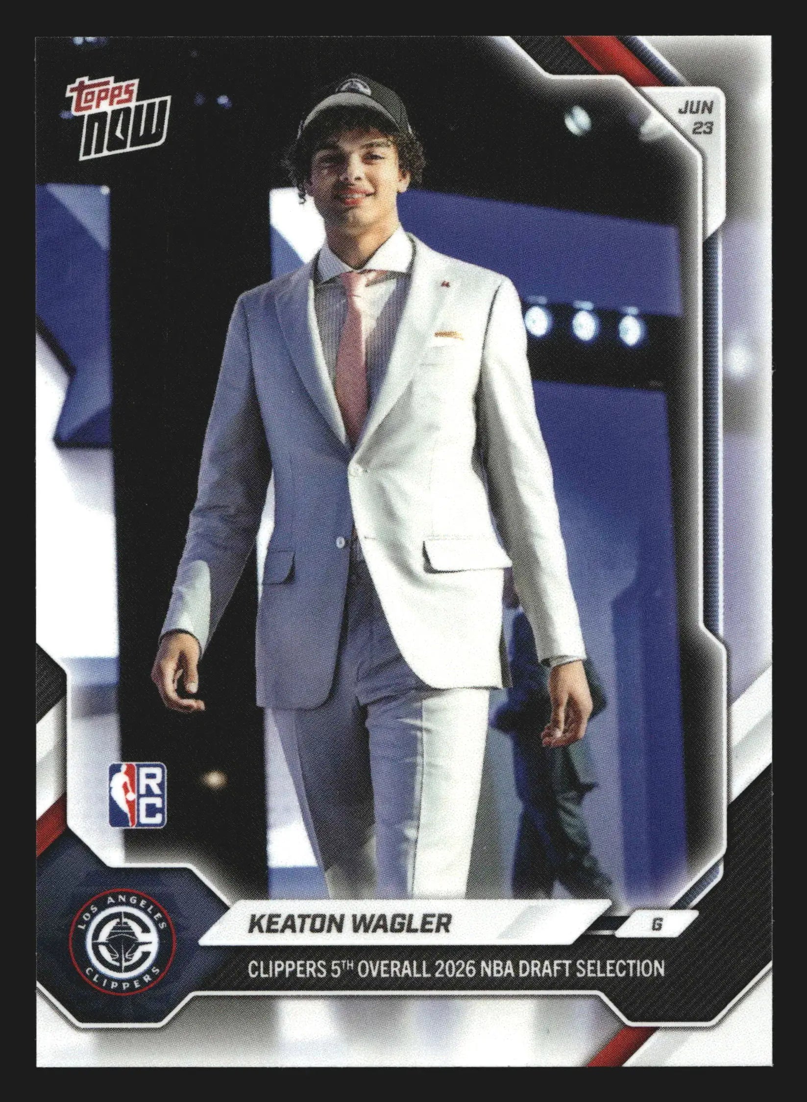 2026 Topps NOW #KWAG Keaton Wagler Clippers 5th Overall Pick RC