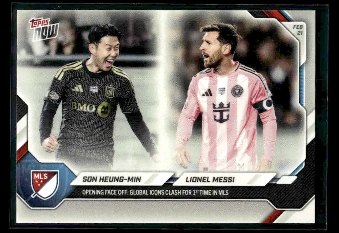 2026 Topps Now MLS Son Heung-min / Lionel Messi #1 Global Icons Clash MLS - Soccer Card Single