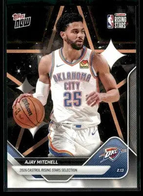 2026 Topps Now Rising Stars Ajay Mitchell #RS17 PR 7287 Oklahoma City Thunder