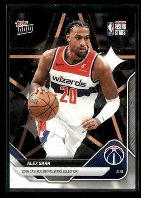 2026 Topps Now Rising Stars Alex Sarr #RS2 PR 7287 Washington Wizards - Basketball Card Single