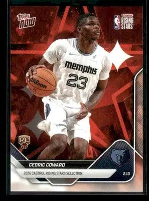 2026 Topps Now Rising Stars Cedric Coward #RS9 PR 7287 RC Memphis Grizzlies - Basketball Card Single