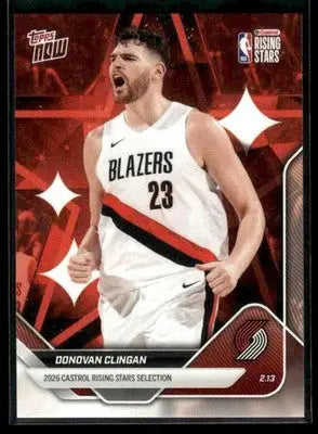 2026 Topps Now Rising Stars Donovan Clingan #RS16 PR 7287 Portland Trailblazers - Basketball Card Single