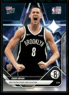 2026 Topps Now Rising Stars Egor Demin #RS18 PR 7287 RC Brooklyn Nets - Basketball Card Single
