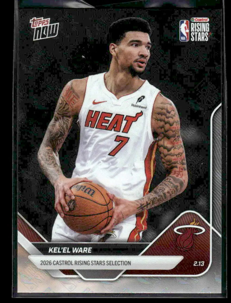 2026 Topps Now Rising Stars Kel’El Ware #RS8 Rising Stars Parallel SSP Heat - Basketball Card Single