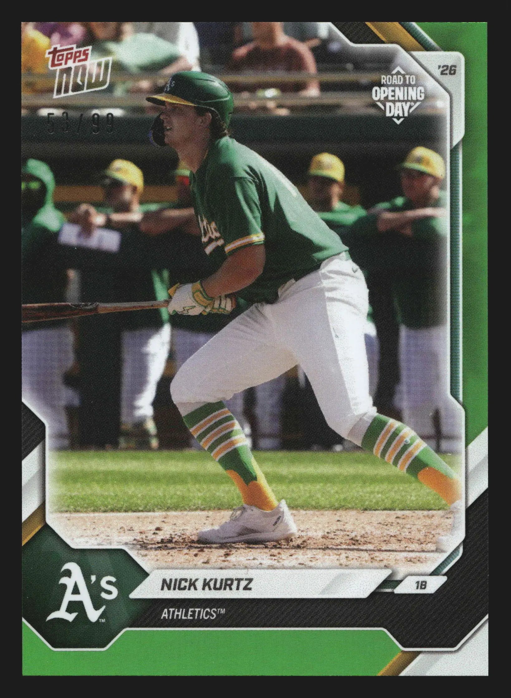2026 Topps NOW Road to Opening Day #OD-121 Nick Kurtz Green /99