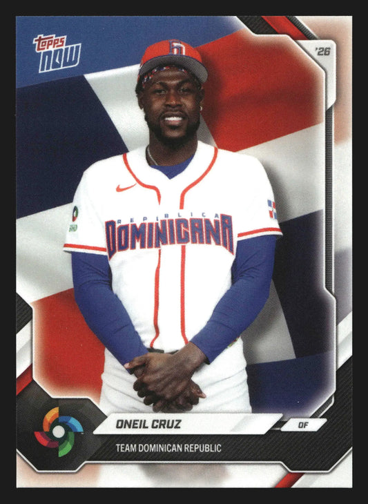 2026 Topps NOW World Baseball Classic #DR04 Oneil Cruz Dominican Republic - Baseball Card Single