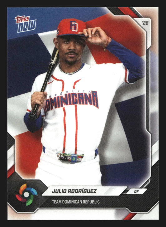 2026 Topps NOW World Baseball Classic #DR06 Julio Rodriguez Dominican Republic - Baseball Card Single