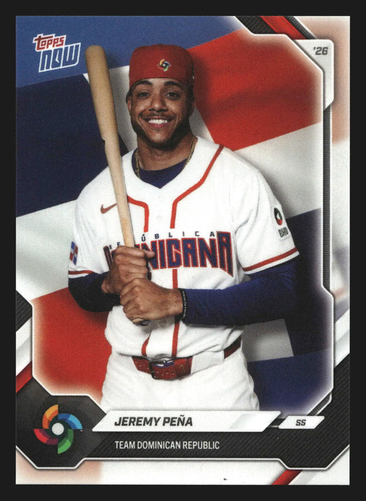 2026 Topps NOW World Baseball Classic #DR07 Jeremy Pena Dominican Republic - Baseball Card Single
