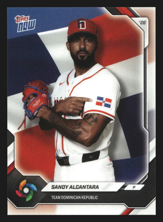 2026 Topps NOW World Baseball Classic #DR09 Sandy Alcantara Dominican Republic - Baseball Card Single