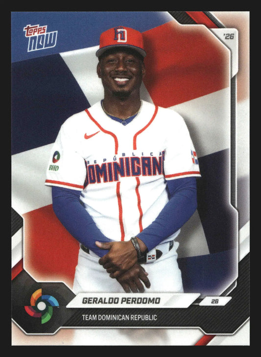 2026 Topps NOW World Baseball Classic #DR10 Geraldo Perdomo Dominican Republic - Baseball Card Single