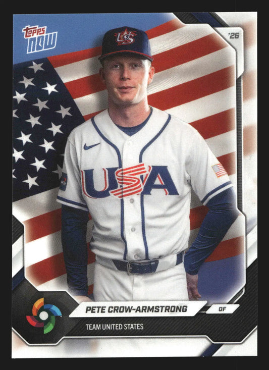 2026 Topps NOW World Baseball Classic #USA08 Pete Crow-Armstrong USA - Baseball Card Single