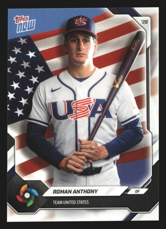 2026 Topps NOW World Baseball Classic #USA12 Roman Anthony USA - Baseball Card Single