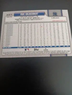 2026 Topps - Paul Goldschmidt #597 New York Yankees. NRMT+