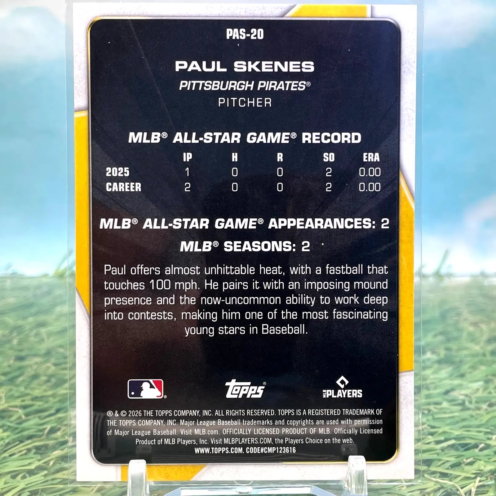 2026 Topps PAUL SKENES Perennial All-Stars #20 KM41 - Baseball Card Single