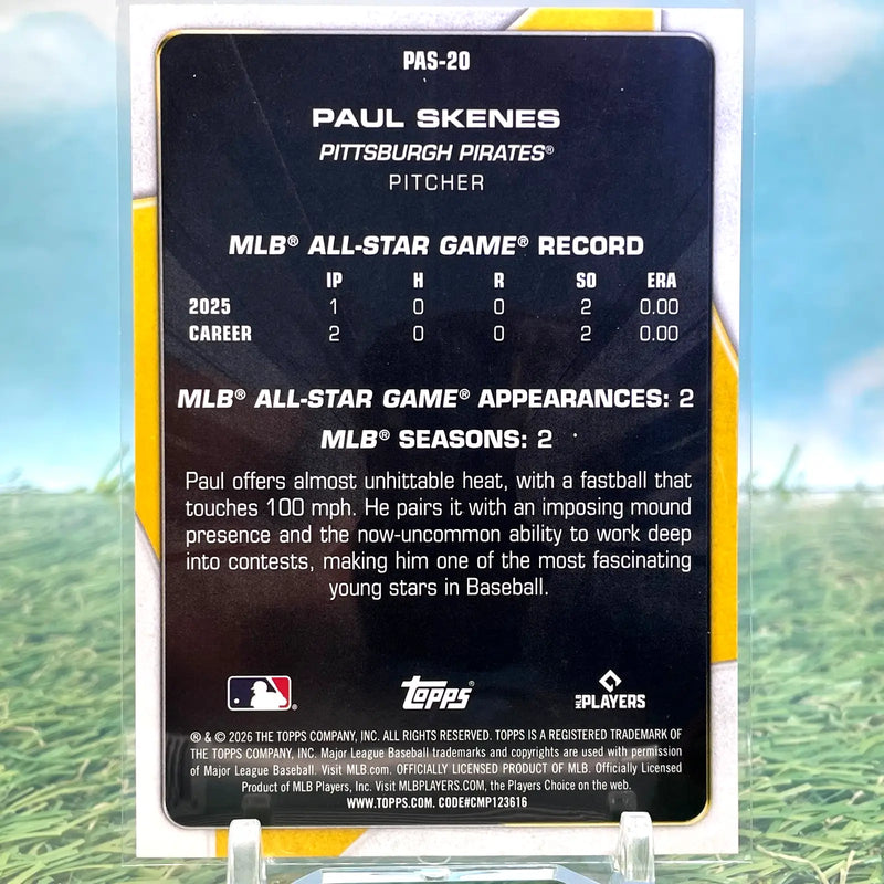 2026 Topps PAUL SKENES Perennial All-Stars #20 KM41 - Baseball Card Single