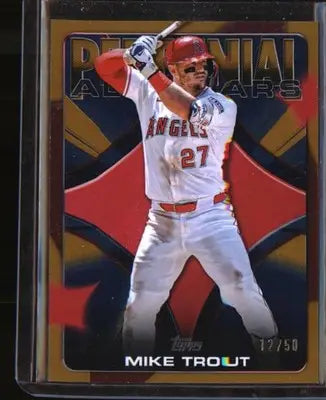 2026 Topps Perennial All Stars Gold #PAS-1 Mike Trout SN #/50 - Baseball Card Single