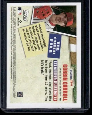 2026 Topps Profiles Corbin Carroll #TP-6 Baseball - Baseball Card Single