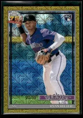 2026 Topps Ryan Ritter #91C-86 1991 Topps 35th Annv Gold Refractor #/50 Rockies