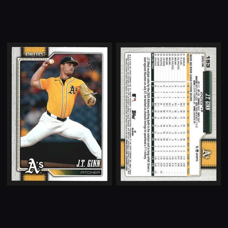 2026 Topps Series 1 #153 J.T. Ginn Athletics - Baseball Card Single