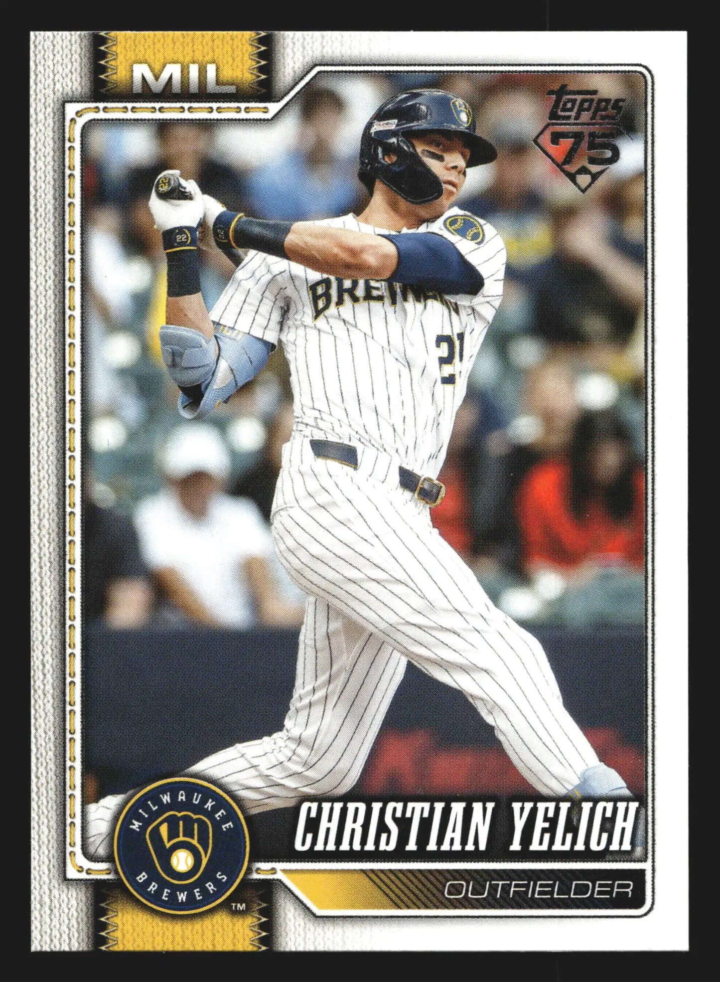 2026 Topps Series 1 #154 Christian Yelich Milwaukee Brewers - Baseball Card Single