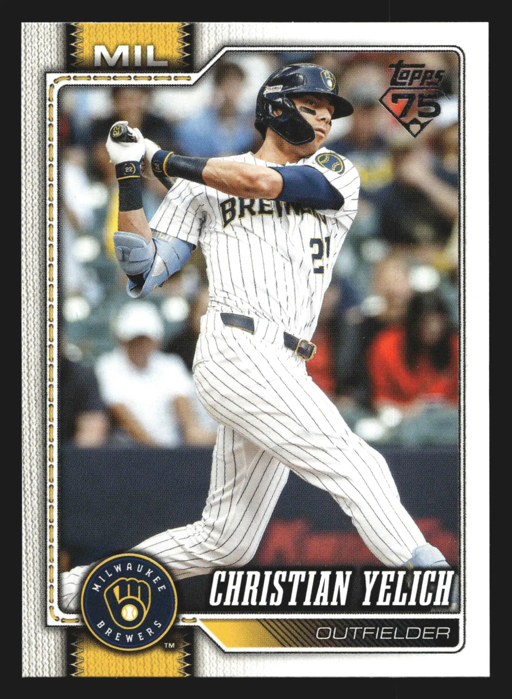 2026 Topps Series 1 #154 Christian Yelich Milwaukee Brewers - Baseball Card Single