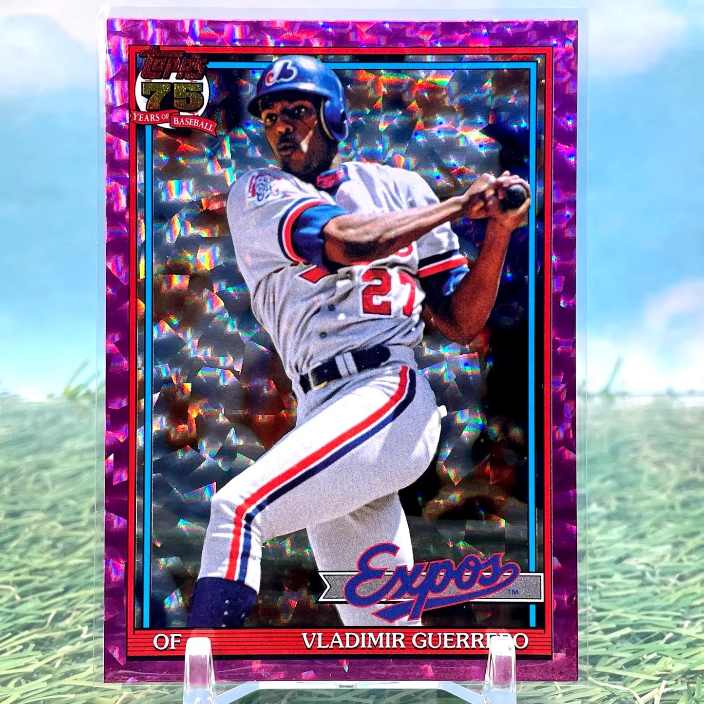 2026 Topps Series 1 1991 Topps Vladimir Guerrero #T91-93 Pink Crackle KM33 - Baseball Card Single