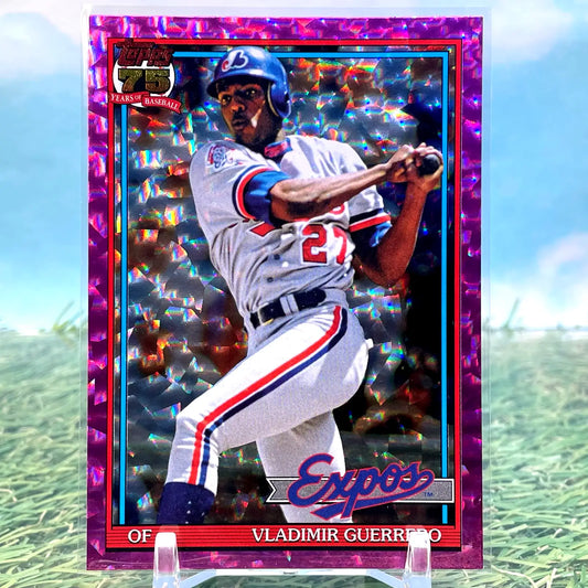 2026 Topps Series 1 1991 Topps Vladimir Guerrero #T91-93 Pink Crackle KM33 - Baseball Card Single