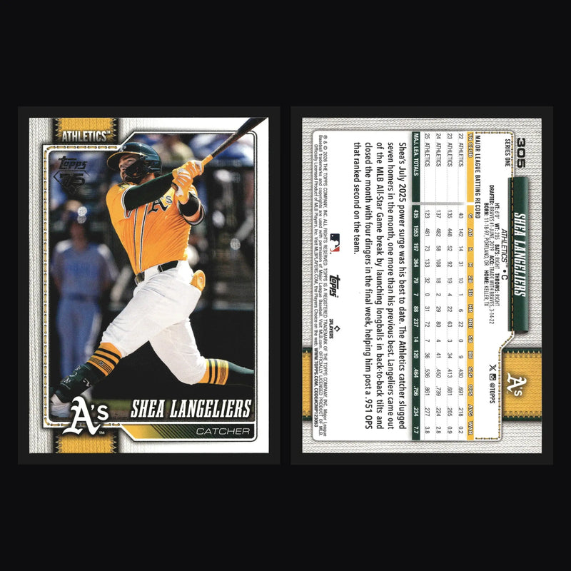 2026 Topps Series 1 #305 Shea Langeliers Athletics