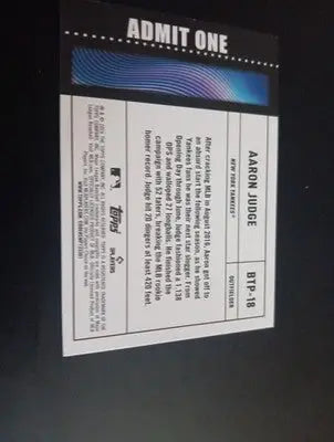 2026 Topps Series 1 - Big Ticket Players Aaron Judge. NY Yankees. #BTP-18. NRMT+ - Baseball Card Single