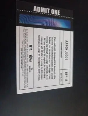 2026 Topps Series 1 - Big Ticket Players Aaron Judge. NY Yankees. #BTP-18. NRMT+ - Baseball Card Single
