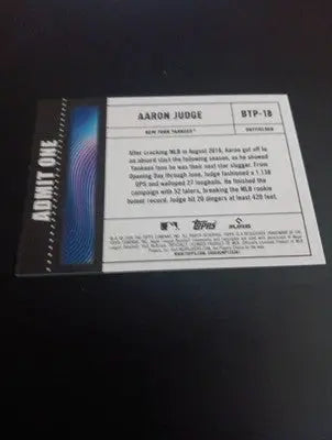 2026 Topps Series 1 - Big Ticket Players Aaron Judge. NY Yankees. #BTP-18. NRMT+ - Baseball Card Single