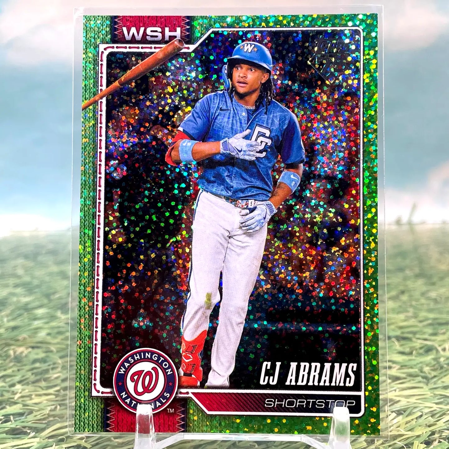 2026 Topps Series 1 Celebration CJ Abrams Green Confetti Nationals 1:215 KM51