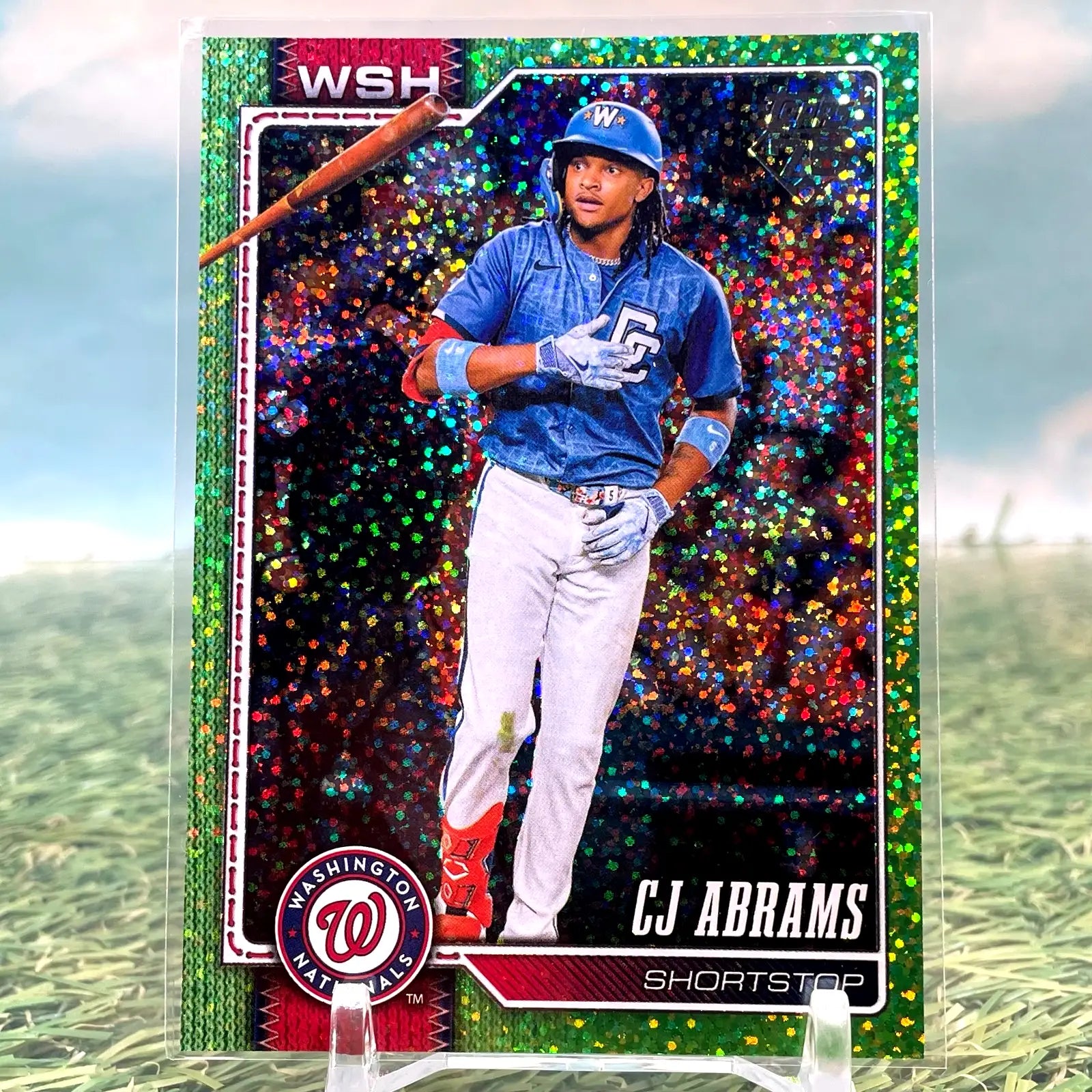 2026 Topps Series 1 Celebration CJ Abrams Green Confetti Nationals 1:215 KM51