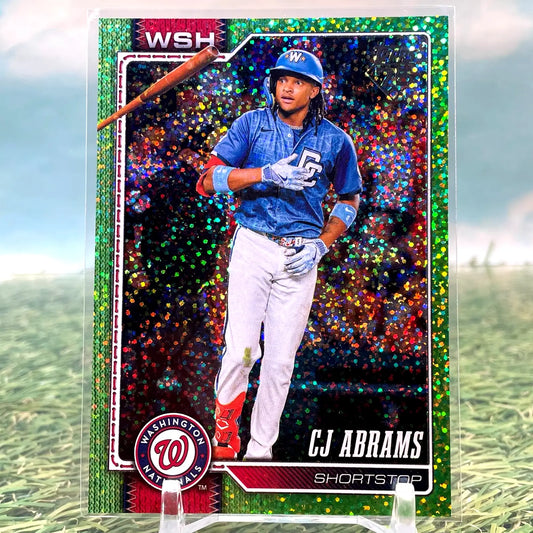 2026 Topps Series 1 Celebration CJ Abrams Green Confetti Nationals 1:215 KM51 - Baseball Card Single