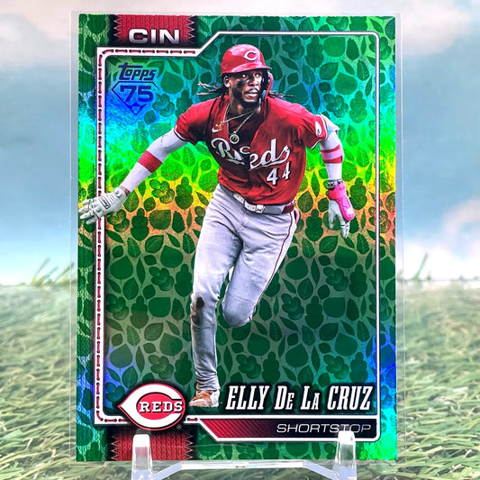 2026 Topps Series 1 Elly De La Cruz Green Easter Holiday Foil Reds HM19 - Baseball Card Single