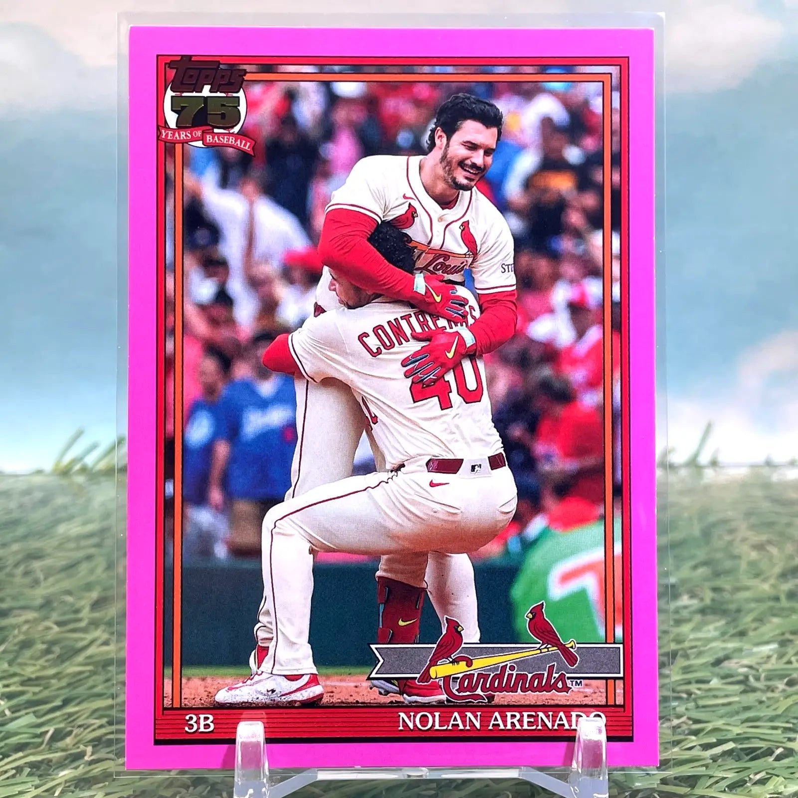 2026 Topps Series 1 Nolan Arenado Pink Border Cardinals KM23 - Baseball Card Single
