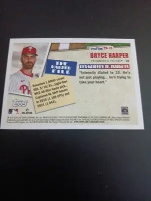 2026 Topps Series 1 - Profiles Bryce Harper #TP-19. Phillies. NRMT+