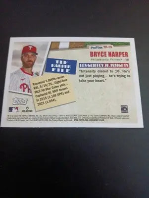 2026 Topps Series 1 - Profiles Bryce Harper #TP-19. Phillies. NRMT+